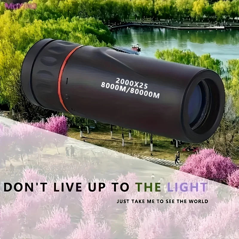 2000x25 HD Monocular Telescope – Compact & Portable Scope for Hunting, Travel, Concerts, and Fishing