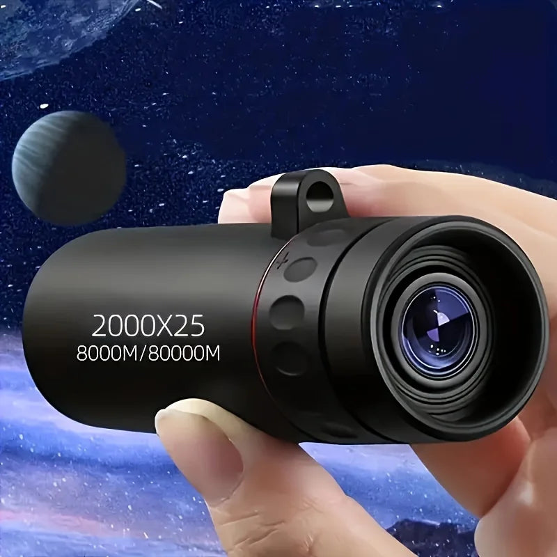 2000x25 HD Monocular Telescope – Compact & Portable Scope for Hunting, Travel, Concerts, and Fishing