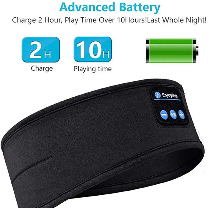 Wireless Bluetooth Headset Sports Sleep Headband with Eye Mask & Earbuds