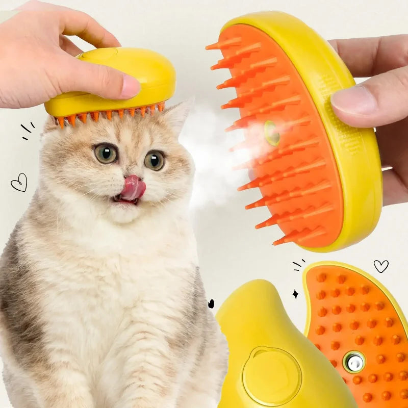 3 In 1 Electric Spray Massage Comb For Cat And Dog Steam Brush Electric Sprayer For Massage Pet Grooming Tool One-click Spray